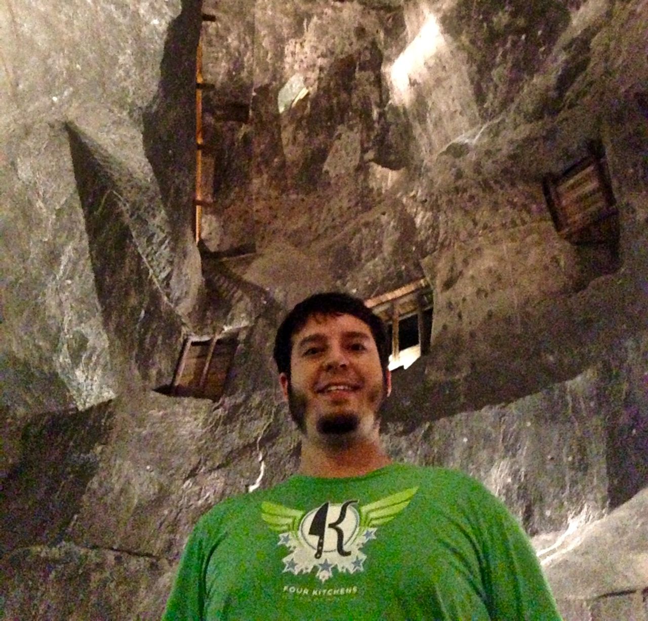 Chris standing in the Wieliczka Salt Mines near Kraków, Poland.