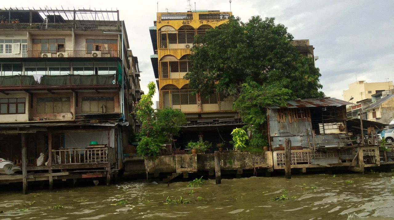 Apartments along the Chao Phraya river.