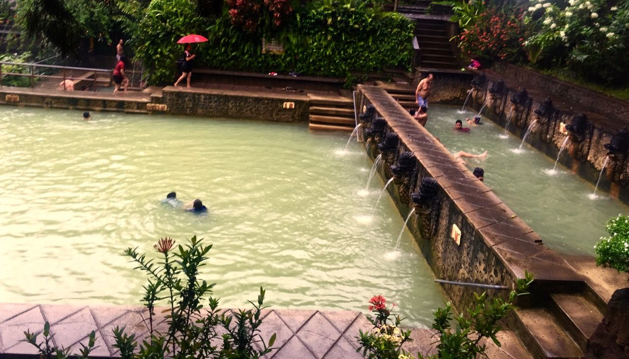 Two pools inside Air Panas Banjar.