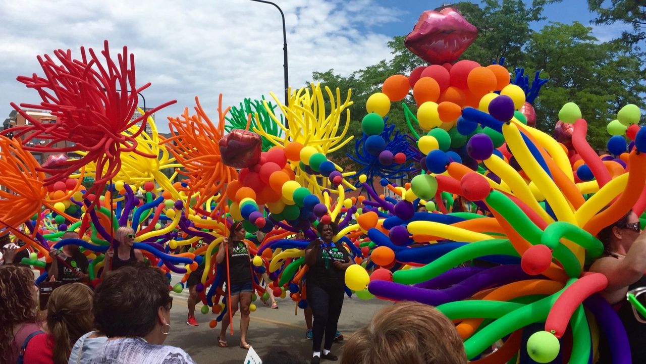 Balloons of every color twisted into many fun shapes.