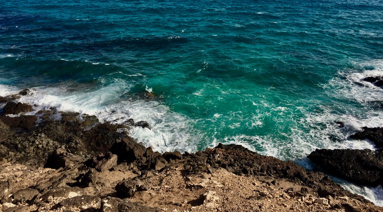 Rocky coast with turquoise water