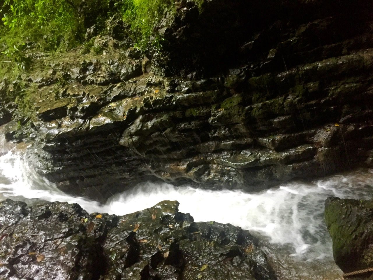 River rapids flowing in between high rock walls.