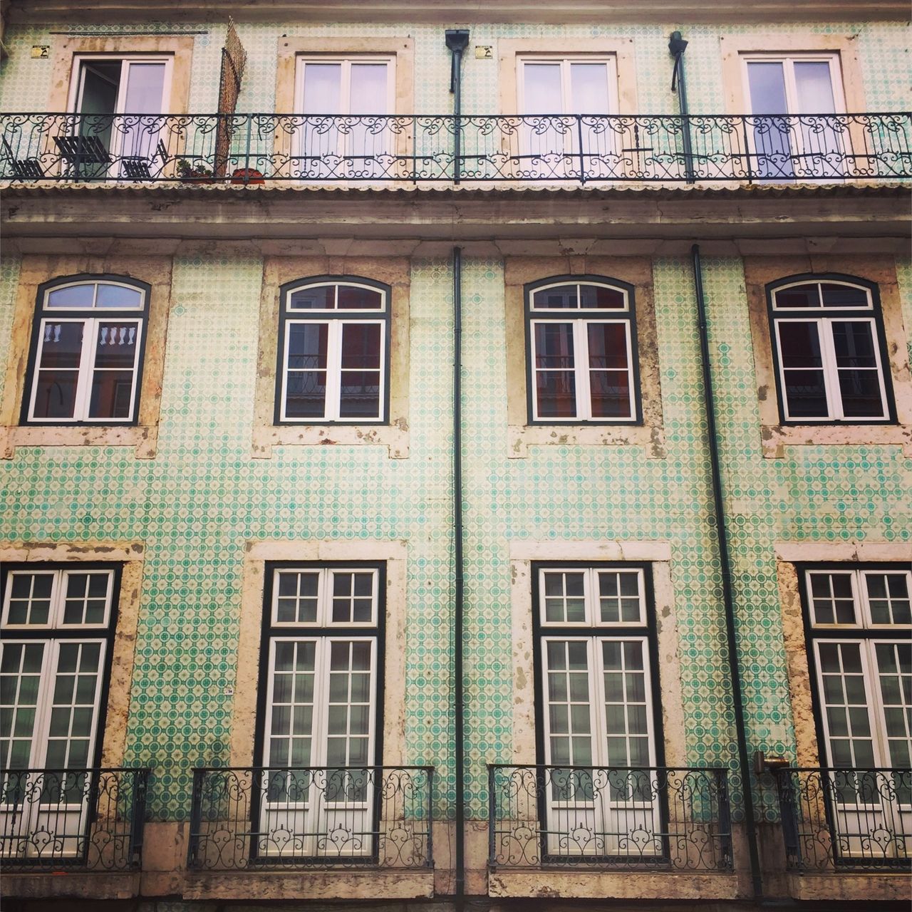 Tiled apartment building