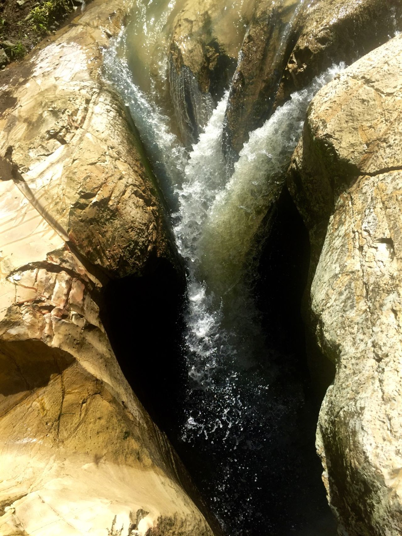 The main waterfall at Luweng Sampang.