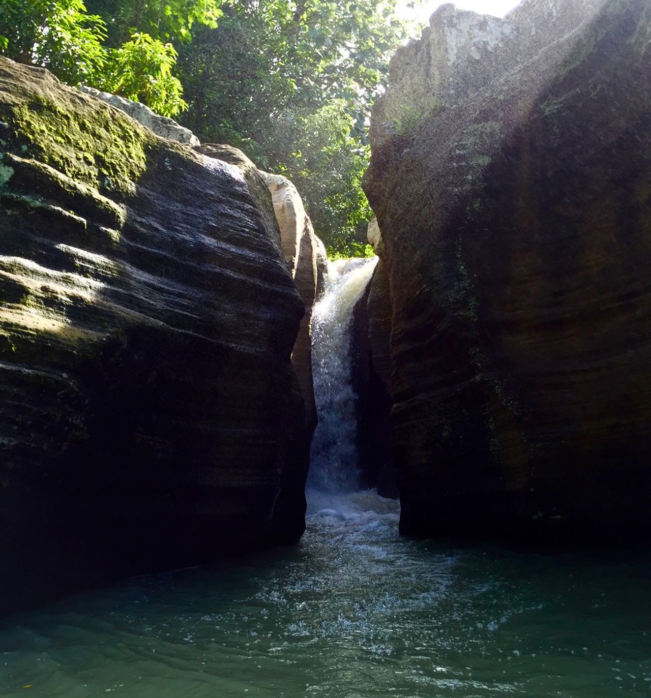 Luweng Sampang from the bottom of the main waterfall.