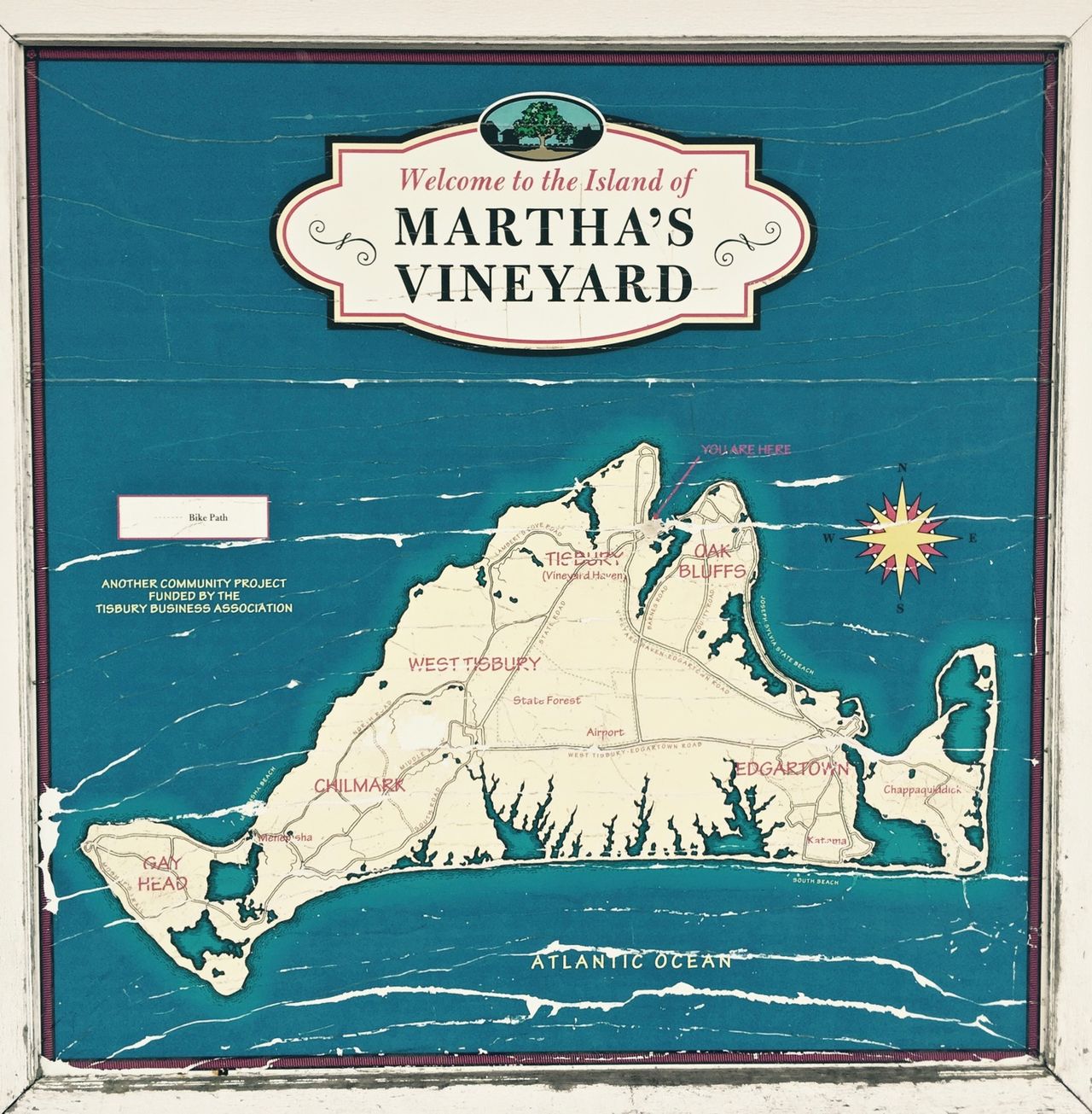 Map of Martha's Vineyard.