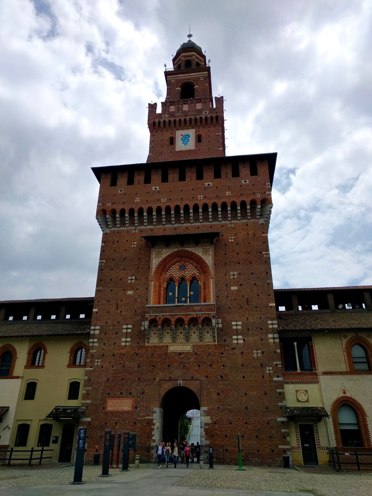 The main gate of the castle in Milan city center.