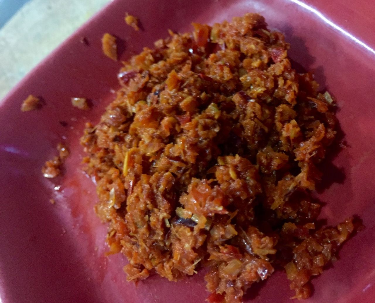 Red curry paste.