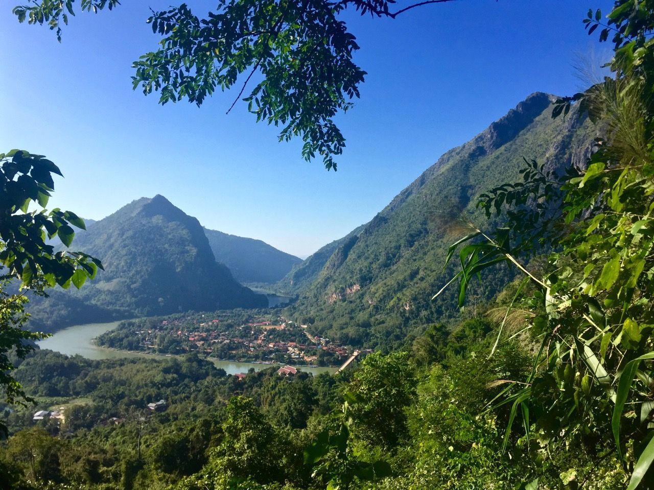 View of Nong Khiaw from the trail.