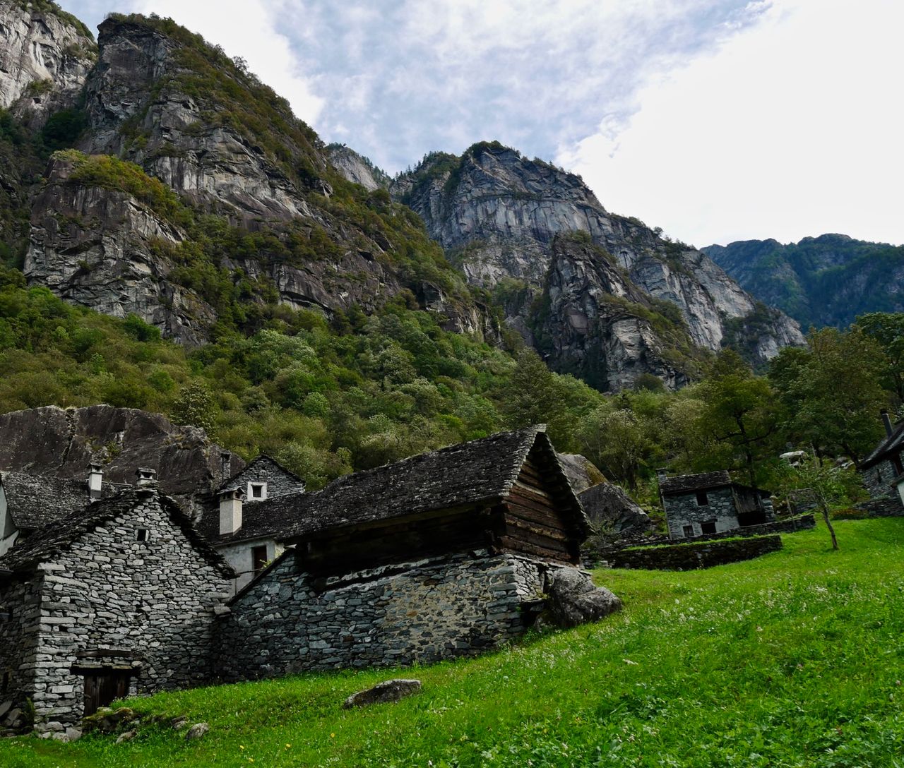 A village in the valley.