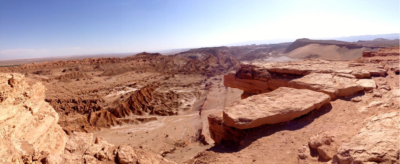 A panoramic view of Valle de la Muerte.